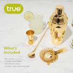 True 4-Piece Gold Cocktail Shaker Set
