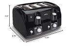 Sunbeam 4-Slice Wide Slot Toaster - Black