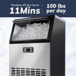 Commercial Ice Maker, 100lbs Daily Production