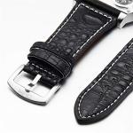 Avaner Oversized Dual Time Zone Leather Watch