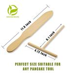Prowithlin Beech Wood Crepe Spreader and Spatula Set