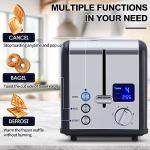 CUSIMAX Stainless Steel Toaster with LED Display