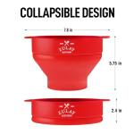 Zulay Collapsible Microwave Popcorn Popper Bowl