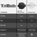10-Inch Cast Iron Tortilla Press with Parchment Paper