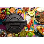 10-Inch Cast Iron Tortilla Press with Parchment Paper
