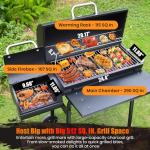 SUNLIFER Charcoal Grill and Smoker Combo
