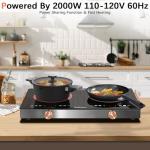 Nefaracy 2-Burner Electric Cooktop with Timer