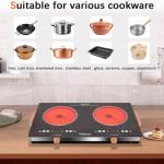 Nefaracy 2-Burner Electric Cooktop with Timer