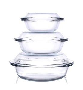 6-Piece Round Glass Casserole Dish Set