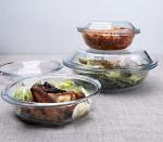 6-Piece Round Glass Casserole Dish Set