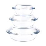 6-Piece Round Glass Casserole Dish Set