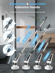 Cordless Electric Spin Scrubber with Adjustable Handle