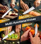 HENKELIVING 6-Piece German Knife Set in Black