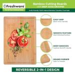 Bamboo Cutting Board Set with Juice Grooves