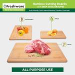 Bamboo Cutting Board Set with Juice Grooves