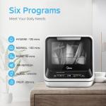 Midea Mini Portable Dishwasher with 6 Programs