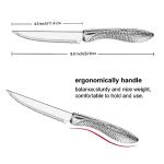 Steak Knives Set of 6 with Hammered Handles