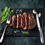 Steak Knives Set of 6 with Hammered Handles