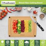Freshware Non-Slip Wood Cutting Boards Set of 2