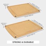 Freshware Non-Slip Wood Cutting Boards Set of 2