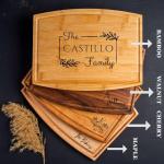 Custom Engraved Cutting Board with Display Stand