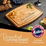 Custom Engraved Cutting Board with Display Stand