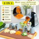 Mokero 5-in-1 Electric Cheese and Veggie Grater