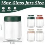 Overnight Oats Glass Containers with Lids - Set of 4