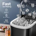 Portable Countertop Ice Maker, 26 Lbs/24H, Self-Cleaning