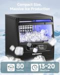 EUHOMY 80lbs/24H Ice Maker Machine for Home