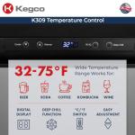 Kegco 24" Dual Tap Stainless Steel Kegerator