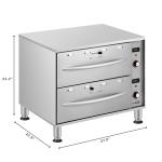 KoolMore Stainless Steel Two-Drawer Warming Drawers
