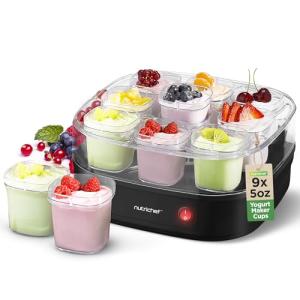 Nutrichef 9-Cup Automatic Yogurt Maker with Cups