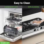 AMZCHEF Portable Double Induction Cooktop with Griddle