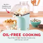 DASH Aqua Hot Air Popcorn Popper with Measuring Cup