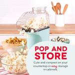 DASH Aqua Hot Air Popcorn Popper with Measuring Cup