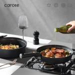 CAROTE 20-Piece Nonstick Cookware Set, Black
