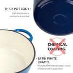 6 Quart Enameled Cast Iron Dutch Oven - Blue