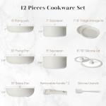 Sweetcrispy 12-Piece Nonstick Cookware Set