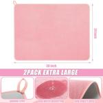 Extra Large Dish Drying Mats - 2 Pack, Pink