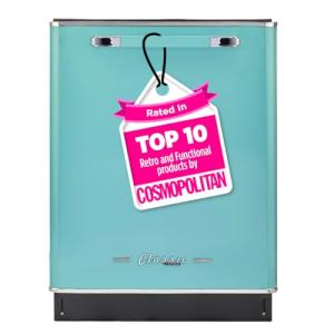 Classic Retro Ocean Mist Quiet Dishwasher, 14 Settings