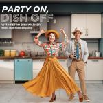 Classic Retro Ocean Mist Quiet Dishwasher, 14 Settings