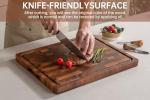 Large Double-Sided Wood Cutting Board with Handle
