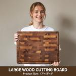 Large Double-Sided Wood Cutting Board with Handle