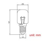 WSDCN E14 T25 Oven Light Bulb, 2 Pack