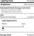 WSDCN E14 T25 Oven Light Bulb, 2 Pack