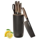 Astercook Black Stainless Steel 6-Piece Knife Set