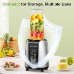 KOIOS 1000W Personal Smoothie Blender with Cups