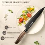 Astercook Black Stainless Steel 6-Piece Knife Set
