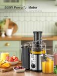 QCen 500W Centrifugal Juicer with Wide Mouth Chute